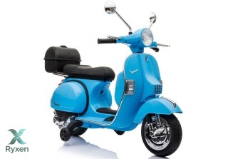Skuter na Akumulator Vespa Dla Dzieci Światła LED Panel MP3 Niebieski