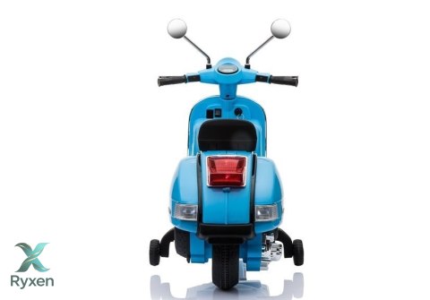 Skuter na Akumulator Vespa Dla Dzieci Światła LED Panel MP3 Niebieski