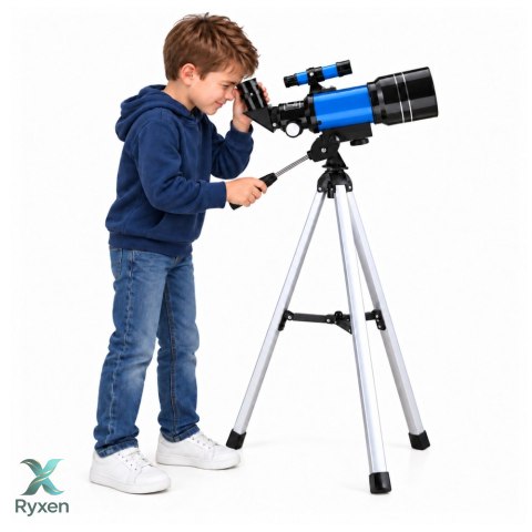 Teleskop Astronomiczny Dla Dzieci Statyw Niebieski Powiększenie 150x