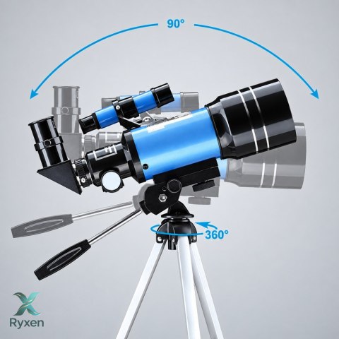 Teleskop Astronomiczny Dla Dzieci Statyw Niebieski Powiększenie 150x