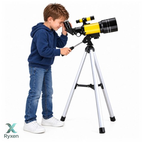 Teleskop Astronomiczny Dla Dzieci Statyw Żółty Powiększenie 150x