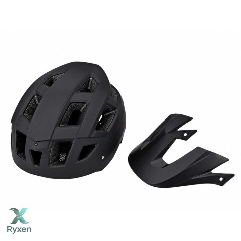Kask Rowerowy MTB Regulowany Z Odpinanym Daszkiem Uniwersalny Czarny
