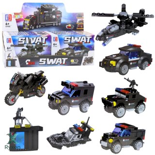 Klocki Konstrukcyjne Pojazdy Środki Transportu SWAT 2w1 92-117 el.