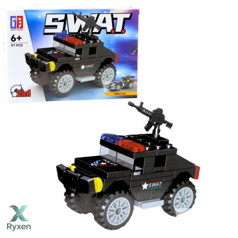 Klocki Konstrukcyjne Pojazdy Środki Transportu SWAT 2w1 92-117 el.