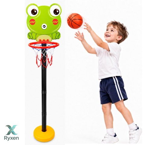 Kosz Do Gry W Koszykówkę Regulowany Żaba Zielona 110cm