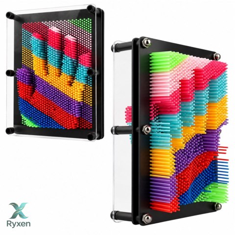 Kreatywna Tablica Szpilkowa Tęczowa 3D Układanka Sensoryczna Kolorowa