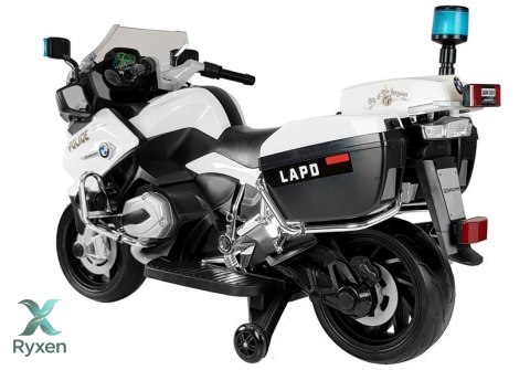 Motor na Akumulator BMW R1200 Policja Światła LED Dźwięki Biały