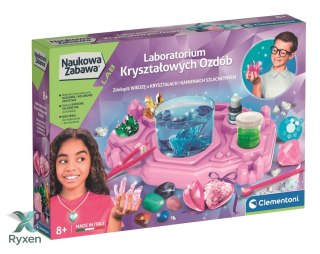 Naukowa Zabawa Laboratorium Kryształowych Ozdób Biżuteria Kamienie Szlachetne Język Polski Clementoni 50398