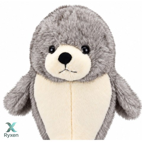 Pluszowa Foka Przytulanka Maskotka Foczka Biało-Szara 25 cm