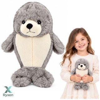 Pluszowa Foka Przytulanka Maskotka Foczka Biało-Szara 30 cm