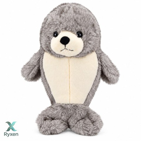 Pluszowa Foka Przytulanka Maskotka Foczka Biało-Szara 30 cm