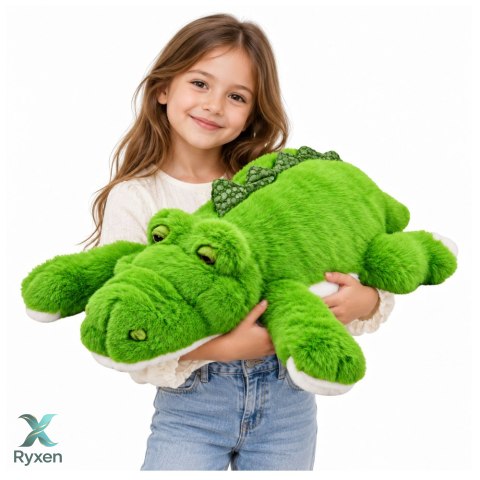 Pluszowy Krokodyl Maskotka Przytulanka Obciążeniowe Łapki Zielony 75 cm