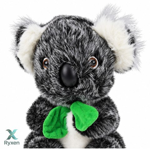 Pluszowy Miś Koala Z Zielonym Szalikiem Przytulanka Maskotka Szary 22cm