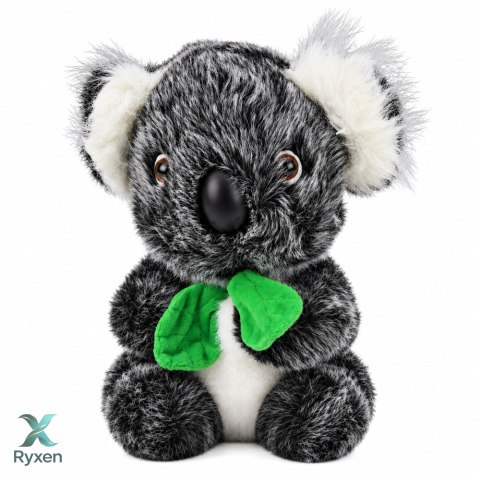 Pluszowy Miś Koala Z Zielonym Szalikiem Przytulanka Maskotka Szary 22cm