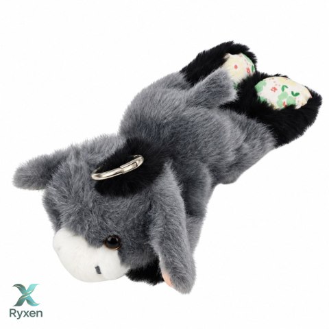 Pluszowy Osiołek Obciążeniowy Sensoryczny Z Kuleczkami Brelok Szary 17cm