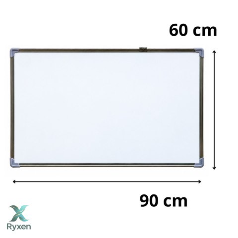 Tablica Magnetyczna Suchościeralna Markery Gąbki Akcesoria Biała 90x60 cm