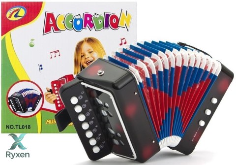 Akordeon Dla Dzieci Instrument Muzyczny Harmonia Melodie Czarny