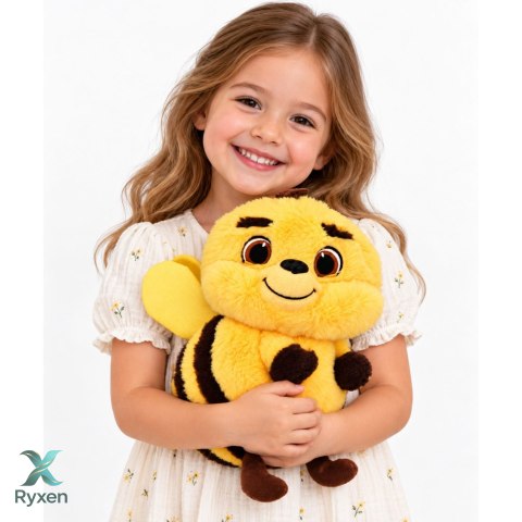 Duża Pluszowa Pszczółka Maskotka Przytulanka Miękka Pszczoła Żółta 40 cm
