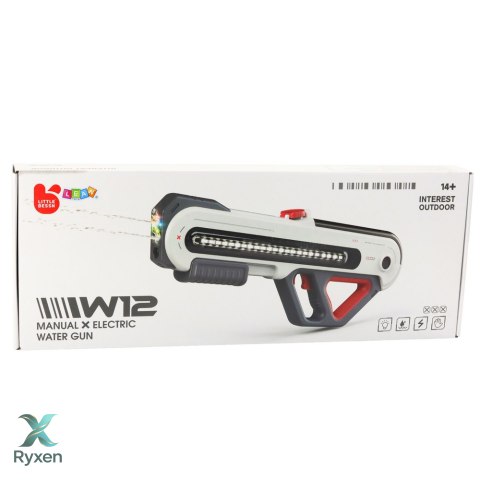 Duży Pistolet Karabin W12 Elektryczny Na Wodę LED Biały 60cm