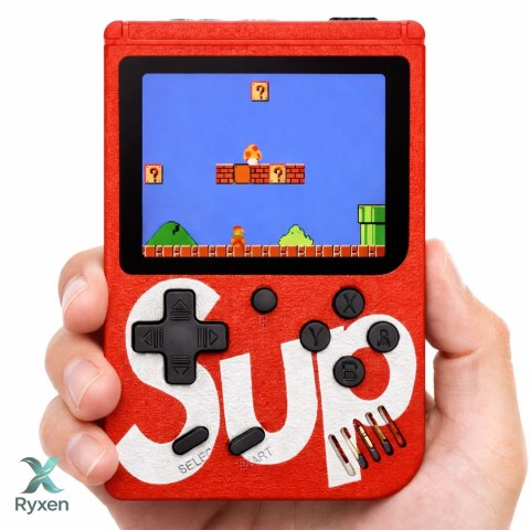 Elektroniczna Gra Konsola Retro Sup 400 Gier LCD 8 Bit Czerwona