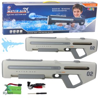 Elektryczny Automatyczny Karabin Pistolet Na Wodę Biało Szary 1000ml 61cm