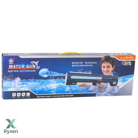 Elektryczny Automatyczny Karabin Pistolet Na Wodę Biało Szary 1000ml 61cm
