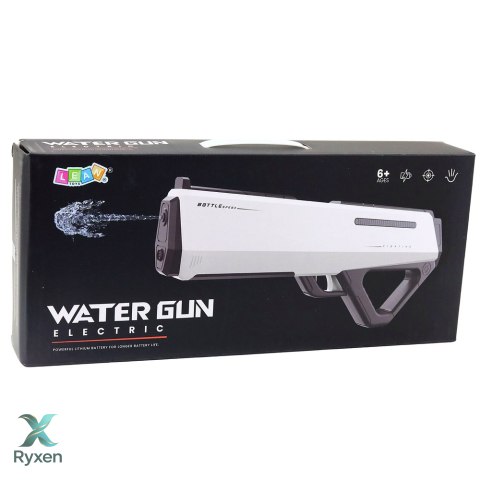Elektryczny Pistolet Karabin Broń Na Wodę Biały Zasięg 12m 400ml
