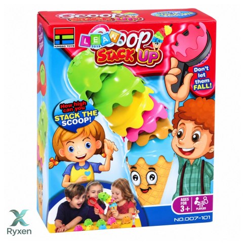 Gra Zabawa Zręcznościowa Lody w Wafelku Wieża Piramidka Gałki Lodów