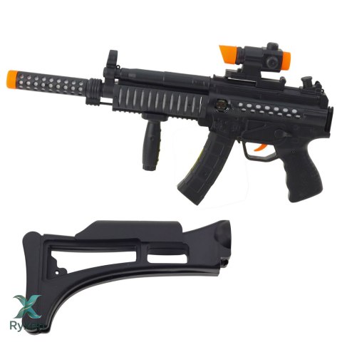Karabin Maszynowy Zabawkowy Światła Dźwięki Czarny 62cm