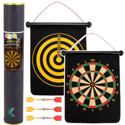 Magnetyczna Tarcza Do Rzutek Dwustronna Zestaw Gra Zręcznościowa Dart Tuba