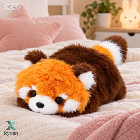 Mała Pluszowa Panda Czerwona Przytulanka Maskotka Rudawo-Brązowa 16 cm
