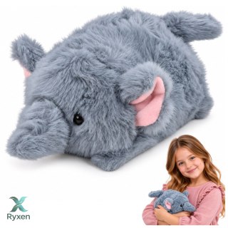 Mały Pluszowy Słonik Czerwona Przytulanka Maskotka Zwierzątko Szary 16 cm