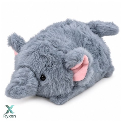 Mały Pluszowy Słonik Czerwona Przytulanka Maskotka Zwierzątko Szary 16 cm