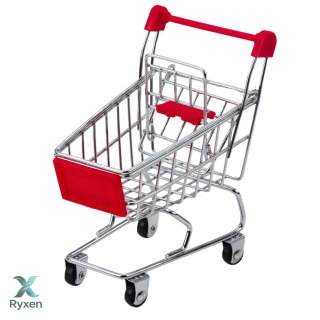 Mini Wózek Sklepowy Metalowy Odgrywanie Scen Dla Lalek Ozdoba