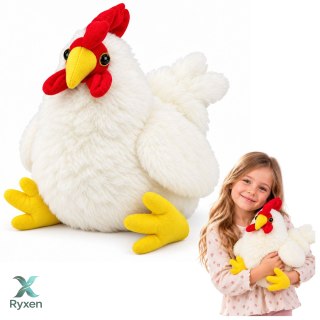 Pluszowa Kura Maskotka Przytulanka Miękka Puszysta Biała 40 cm