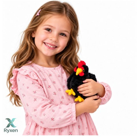 Pluszowa Kura Maskotka Przytulanka Miękka Puszysta Czarna 20 cm