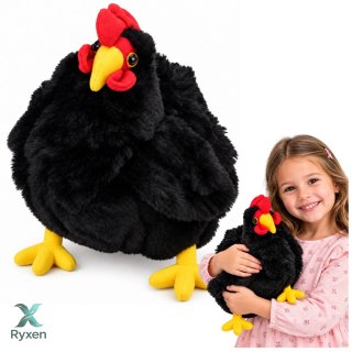 Pluszowa Kura Maskotka Przytulanka Miękka Puszysta Czarna 30 cm