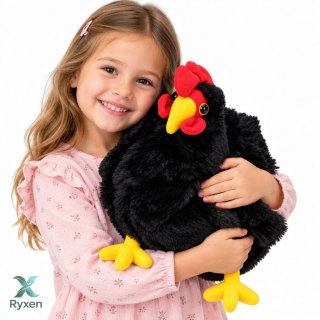 Pluszowa Kura Maskotka Przytulanka Miękka Puszysta Czarna 40 cm
