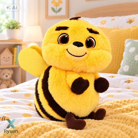 Pluszowa Pszczółka Maskotka Przytulanka Miękka Pszczoła Żółta 33 cm