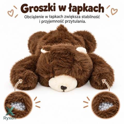 Pluszowy Niedźwiedź Przytulanka Maskotka Obciążeniowy Brązowy 30cm
