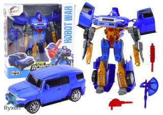 Robot Auto 2w1 Akcesoria Broń Niebieski