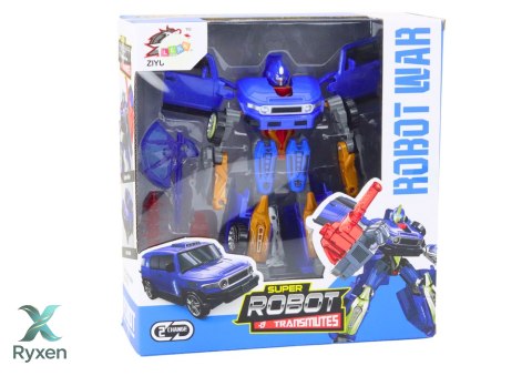 Robot Auto 2w1 Akcesoria Broń Niebieski