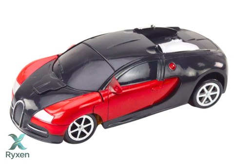 Robot Auto 2w1 Akcesoria Zestaw Broni 3szt Czerwony