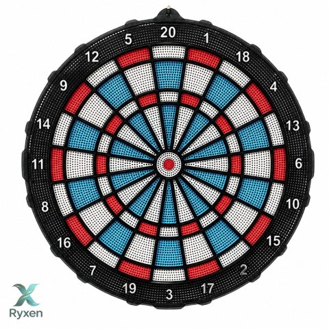 Tarcza Do Darta Soft Tip Rzutki Gra Zręcznościowa Towarzyska Zestaw 42,5 cm