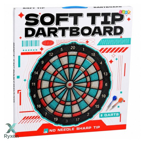 Tarcza Do Darta Soft Tip Rzutki Gra Zręcznościowa Towarzyska Zestaw 42,5 cm