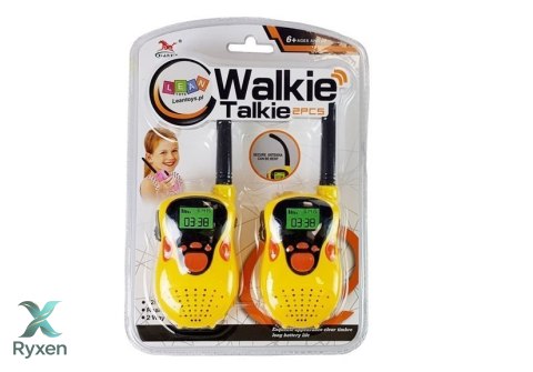 Walkie Talkie Krótkofalówki Zasięg 100 m Żółte Dla Dzieci