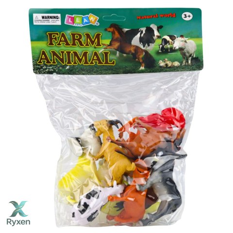 Zestaw Figurki Zwierzęta Gospodarskie Domowe Farma 12 szt.