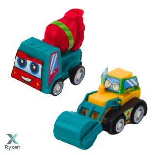 Zestaw Mini Autka Budowlane Z Napędem W Torebce 6szt.