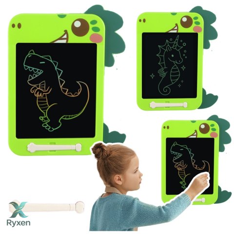 Znikopis Tablica Do Rysowania Pisania LCD Rysik Dinozaur Zielony