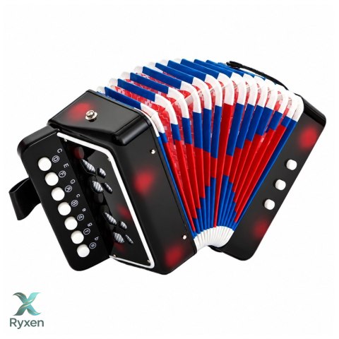 Akordeon Dla Dzieci Instrument Muzyczny Harmonia Melodie Czarny